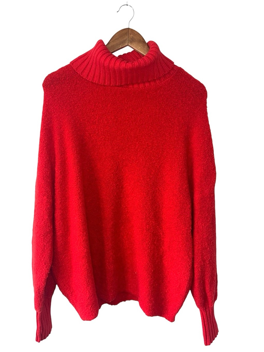 NEW Aerie Offline Red Turtleneck Sweater Oversized Fit Size XS